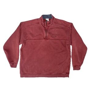 Columbia Sweater Mens XL  Zip Casual Outdoor Maroon